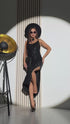 Fliter dress "GOLDEN MANIA 099" - BLACK